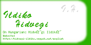 ildiko hidvegi business card